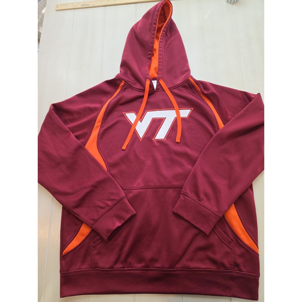 Virginia Tech NCAA Long‎ Sleeve Pullover Hoodie Sweatshirt Mens L